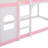 Twin Over Twin Princess Castle Playhouse Bunk Bed For Kids, White/pink