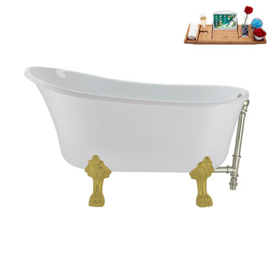 51.2'' x 25.6'' Soaking Acrylic Bathtub