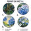 Hydrangea Garden Delight Harmony I - Hydrangea, art mural rond en métal pour le salon-242503338