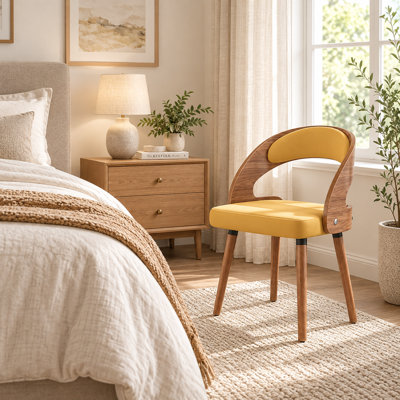 Upholstered Side Chairs with Padded Back