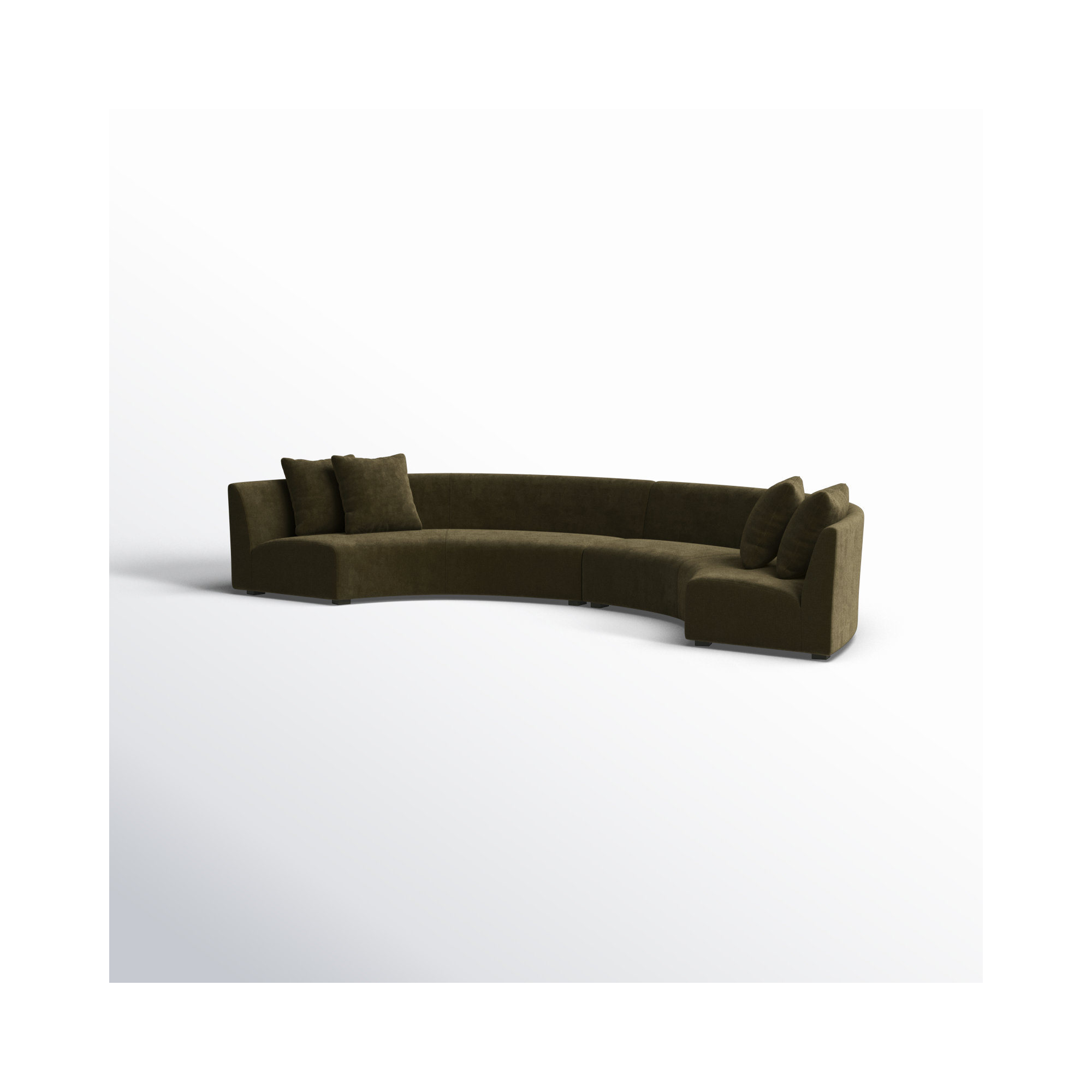 Aileen Modular Upholstered Sectional, Green
