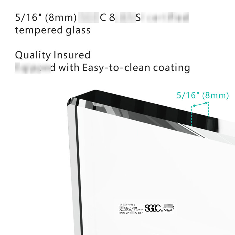 Glass Shower Door, 5/16" Thick Tempered Glass, 56 - 60"W X 76"H, Matte Black Accents, Smooth Sliding Tracks, Easy Clean Surface, Bathroom Upgrade 76"H Build, Fixtures, Motion, Maintenance Coating,
