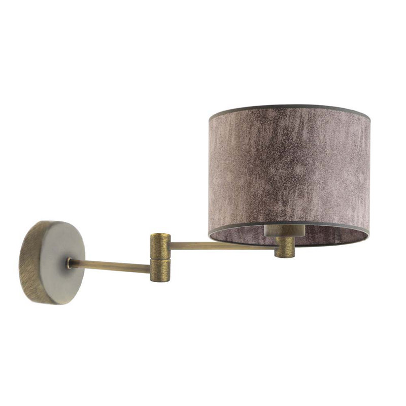 Ayaru Armed Sconce, Antique Old Gold, Grey Melange