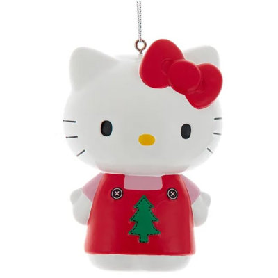 Kurt Adler Christmas Ornament, Hello Kitty, 3.5in