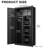 Black Metal Large-Capacity Wardrobe With Hanging Rod And Compartments-625112811