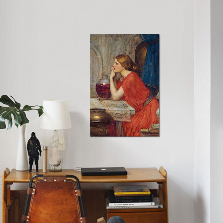 « circe, c. 1911-14 » par john william, impression sur toile waterhouse, H 12 po x l 8 po x P 0,75 po, Toile tendue