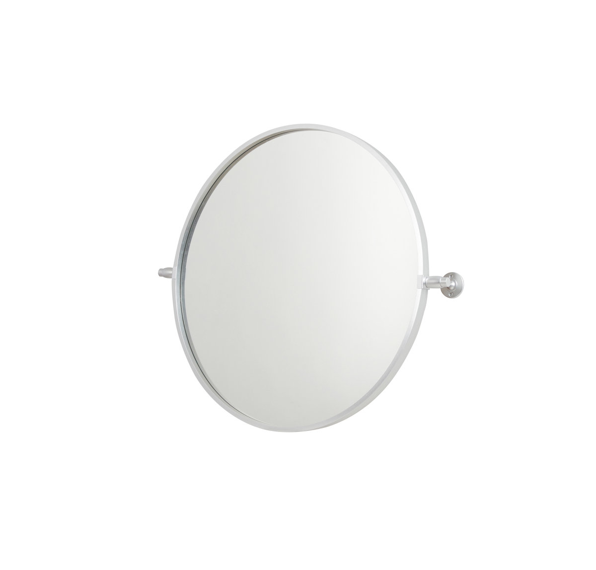 Belfield Metal Wall Mirror, 24" x 24", Silver