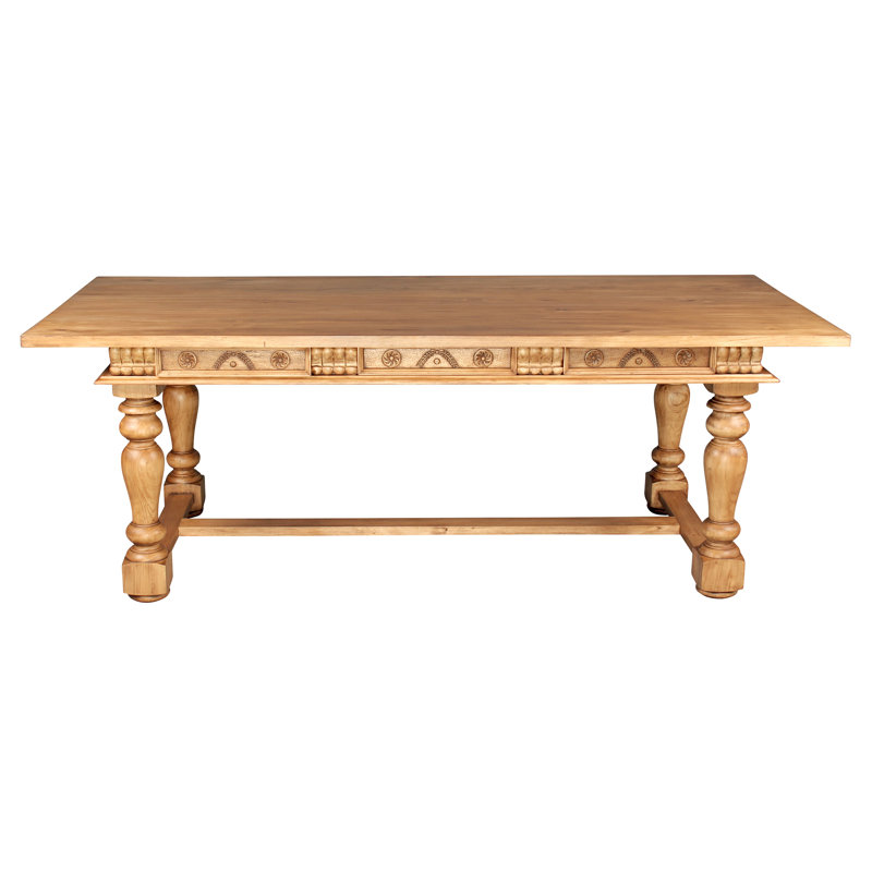 Guillermo Pine Solid Wood Top Dining Table