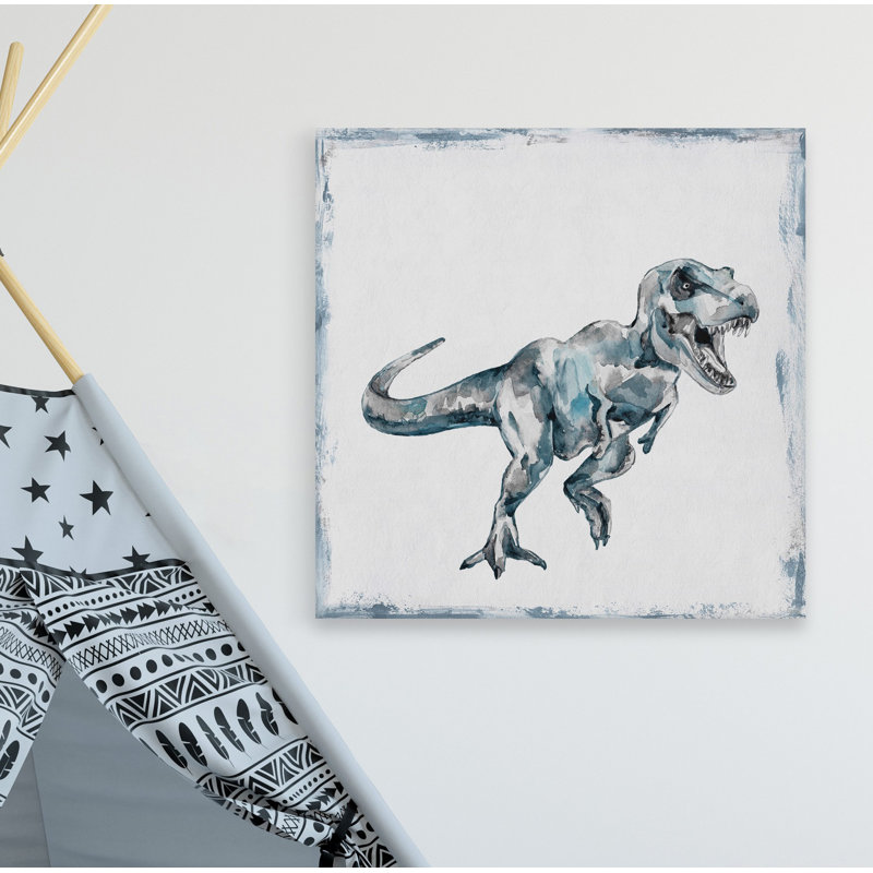 «Dino agressif», reproduction sur toile tendue, H 12 po x l 12 po x P 1,5 po