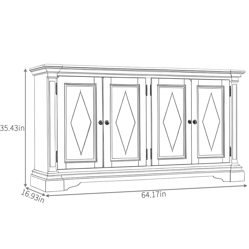 Buffet de haute qualité, Blanc