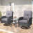 Outdoor Swivel Wicker Glider Patio Chairs with Table Set-1690501029