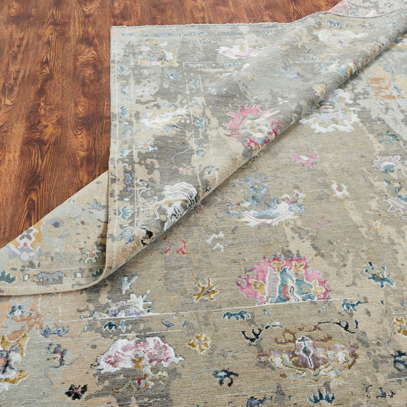 Tapis noué à la main Jiron Orchid Mist, Rectangle 12 pi x 15 pi
