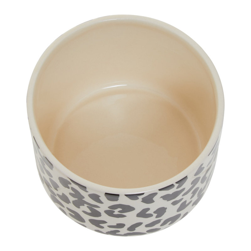 London Leo Stoneware Jar, 10cm H x 11cm W x 11cm D