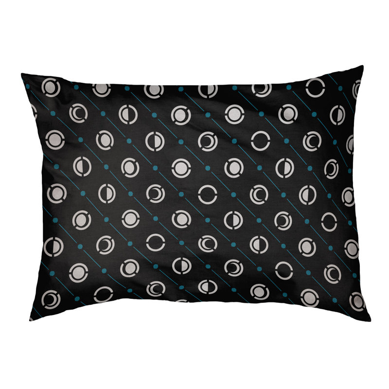 Coussin intérieur pour chien moon phases Chenault, Moyen (l 40 po x P 6,5 po x H 30 po), Bleu / Gris