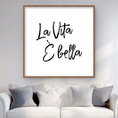 La vita è bella - Hygge Typo Symbols Framed Matted Print