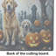Golden Retriever Spooky Halloween Glass Cutting Board Large
