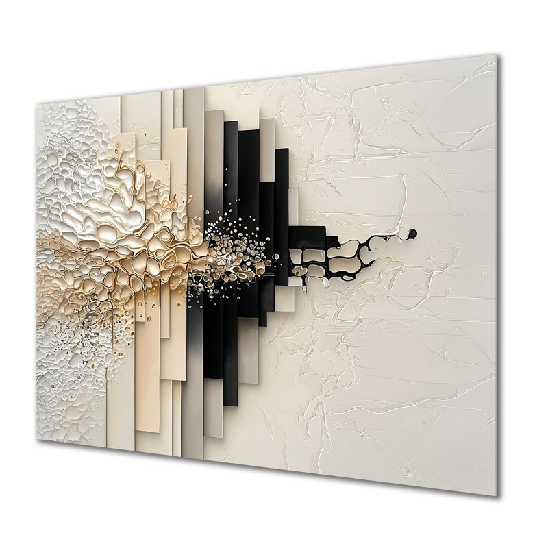 Composition avec des formes de suprémaciste abstrait - art mural moderne en métal, impression de suprématisme