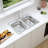 KDK HOME 33” Double Bowl Kitchen Sink 50/50 Drop In Stainless Steel Top Mount Sink with Strainer