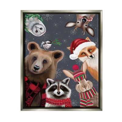 " Cozy Woodland Creatures Patterned " by Elizabeth Tyndall Painting Print