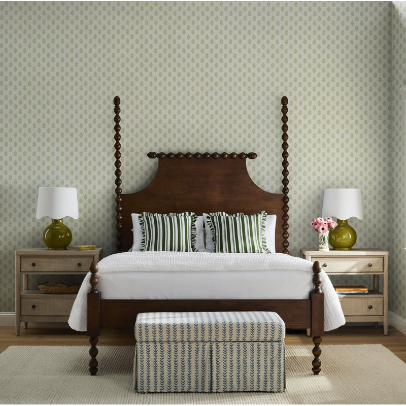 Mary Spindle Four Post Bed, Queen, Hazel