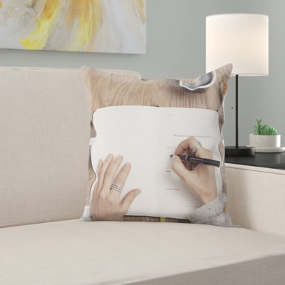 Coussin décoratif café