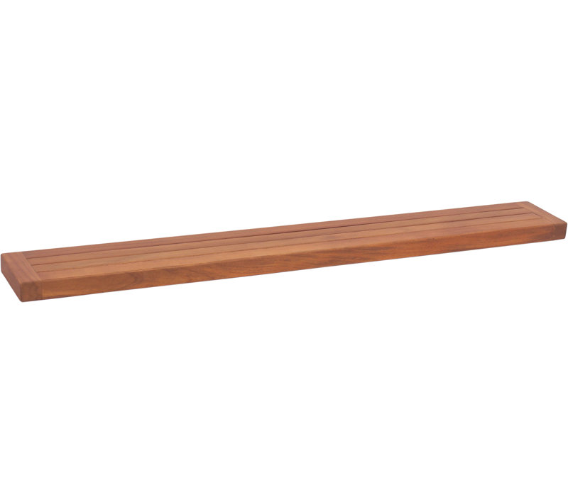 Obi Floating Teak Wall Shelf, 2" H x 48" W x 6" D