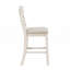 Ensemble de 2 chaises à hauteur de comptoir au fini blanc antique antique