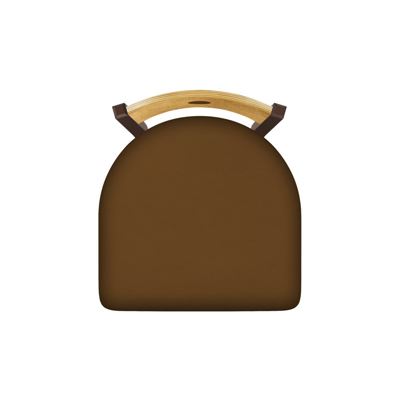 Tabouret pivotant Voltaire, 25, Bronze, Siège Canter Thatch / dossier moyen en érable