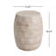 Table d'appoint d'extérieur / d'intérieur en béton léger avec finition travertine, conception multifonctionnelle et durable pour les espaces modernes