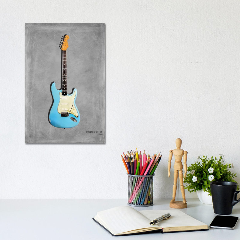 Fender Stratocaster '64 by Mark Rogan - Wrapped Canvas Print, 20.32 cm H x 30.48 cm W
