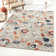 Floral Filigree Hi-Low Multicolored Power Loomed Indoor/Outdoor Rug