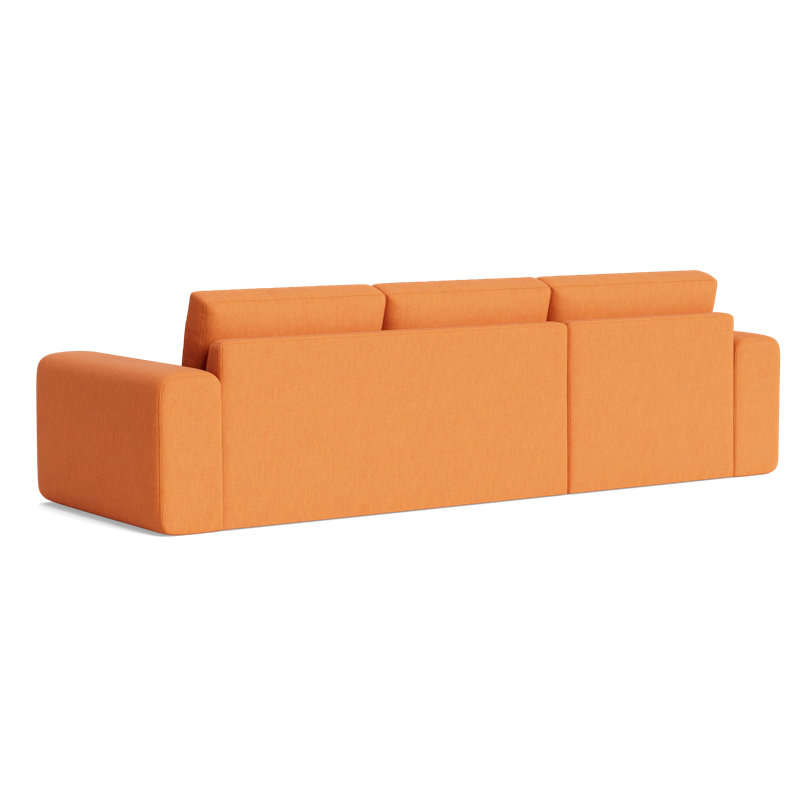 The OG Chaise Sectional, Performance Weave - Carrot, Left Hand Facing