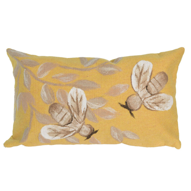 Visions III Outdoor Throw Pillow, Gold