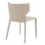 Ensemble de deux chaises d'appoint de salle à manger rembourrées en cuir beige