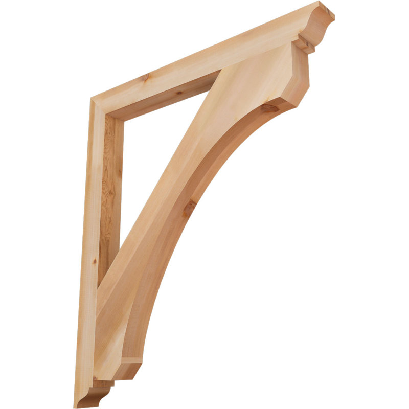 Support en bois rustique traditionnel BKTLEC01, Cèdre rouge de l'Ouest (lisse), H 48 po x l 3,5 po x P 42 po