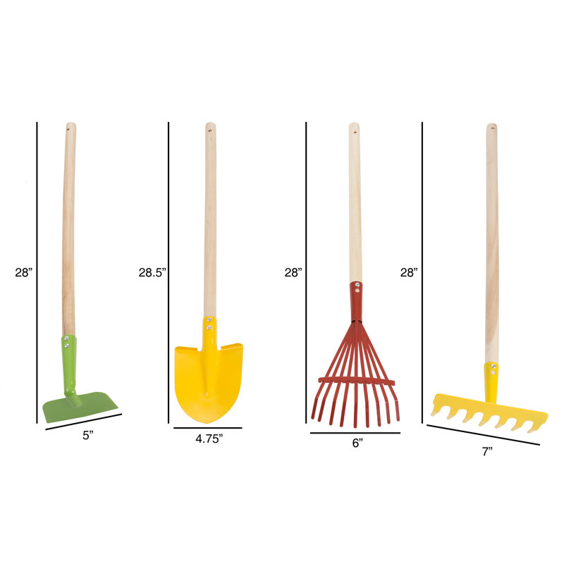 Ensemble de jardinage pour enfants comprenant 4 mini-outils de jardin