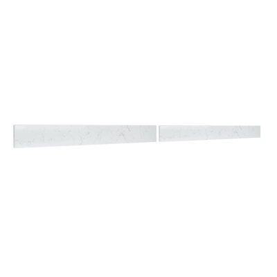 72 Inch In Carrara White Engineered Stone Backsplash For Vanity Sink Top
