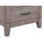 Table de chevet de chambre à coucher - gris brunâtre, 2 tiroirs, glissières centrales en métal et stratifié gris brun pour le bois