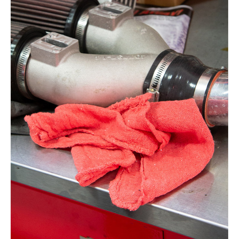 Messy Mechanic Shop Towels Cleaning Cloths, Red, 1
