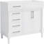 Meuble-lavabo de salle de bain 36 po sans lavabo, armoire de rangement autoportante avec 2 tiroirs et un tiroir basculant, meuble-lavabo à structure en bois seulement, tablette à hauteur réglable