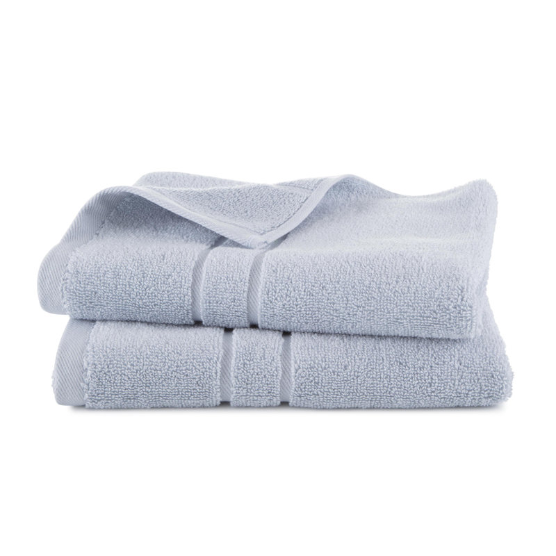 Blue Pima Cotton 2-Piece Hand Towel Set