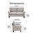 Serta Copenhagen 61" Round Arm Fabric Loveseat with Storage-1222613322