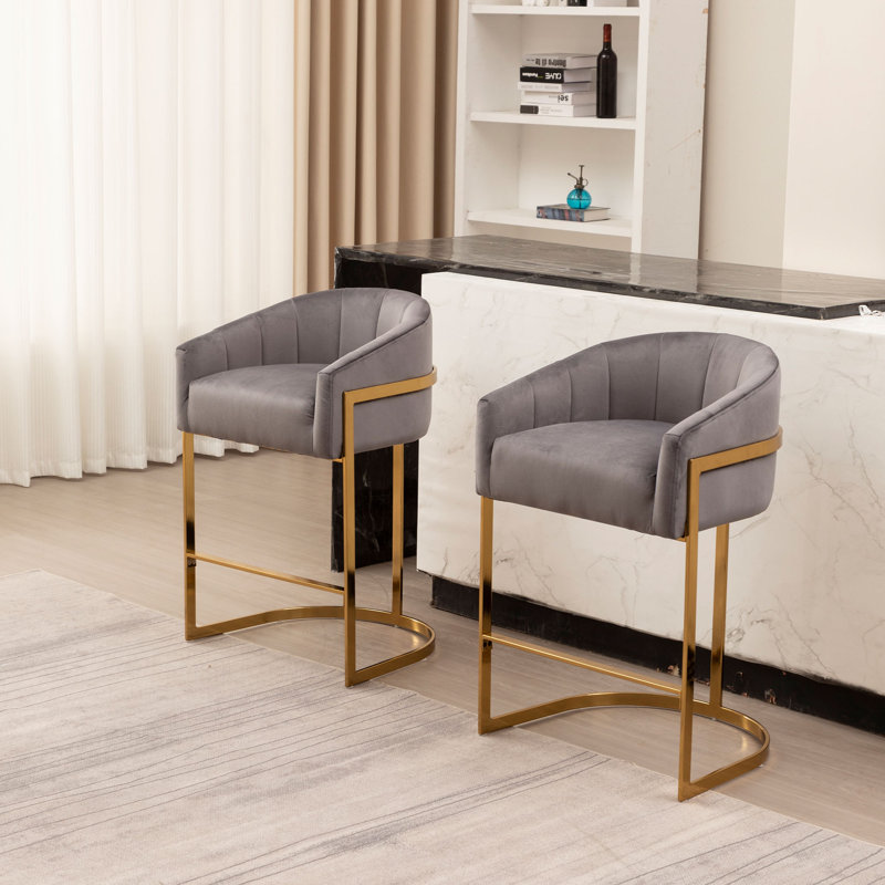 Tabouret de bar Johnnice , Gris