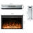 Electric Fireplace Inserts With Adjustable Flame Colors, Touch Screen & Remote, Recessed Wall Mounted, 750/1500w, Timer-125976742
