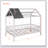 Wood House Bed With Fence-1464594758-1464594757