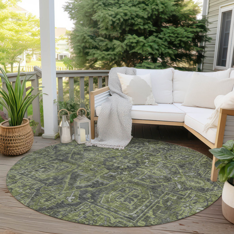 Tapis intérieur / extérieur Bridesdale, Rond 8 pi