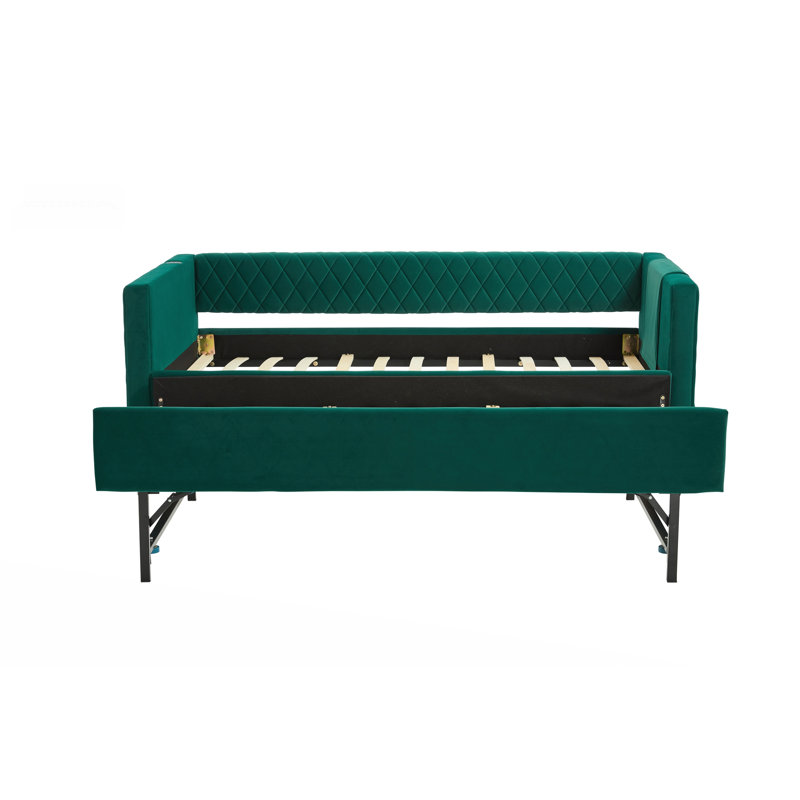 Twin Daybed with Trundle, Green