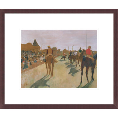 «The Parade or Race Horses in the Stands» par Edgar Degas, impression giclée encadrée