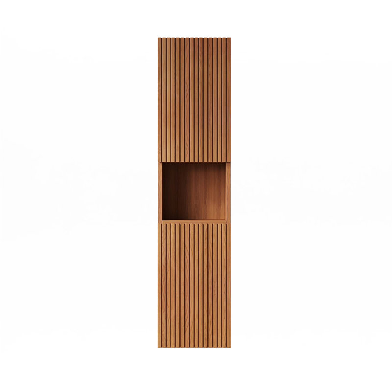 Bathroom Wall Mounted Cabinet, Brown Oak