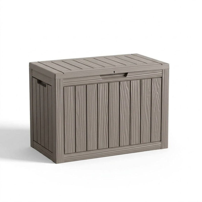 Boîte de rangement verrouillable d'extérieur 55 gallons MINDYES - Contenant de rangement pour garder les coussins, l'équipement de camping et les fournitures de patio en sécurité